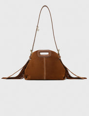 Maje Online / Topstitched suede Miss M Mini bag