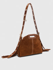 Maje Online / Topstitched suede Miss M Mini bag