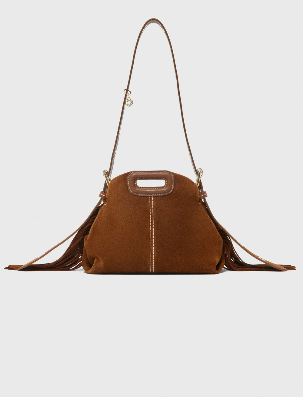 Maje Online / Topstitched suede Miss M Mini bag