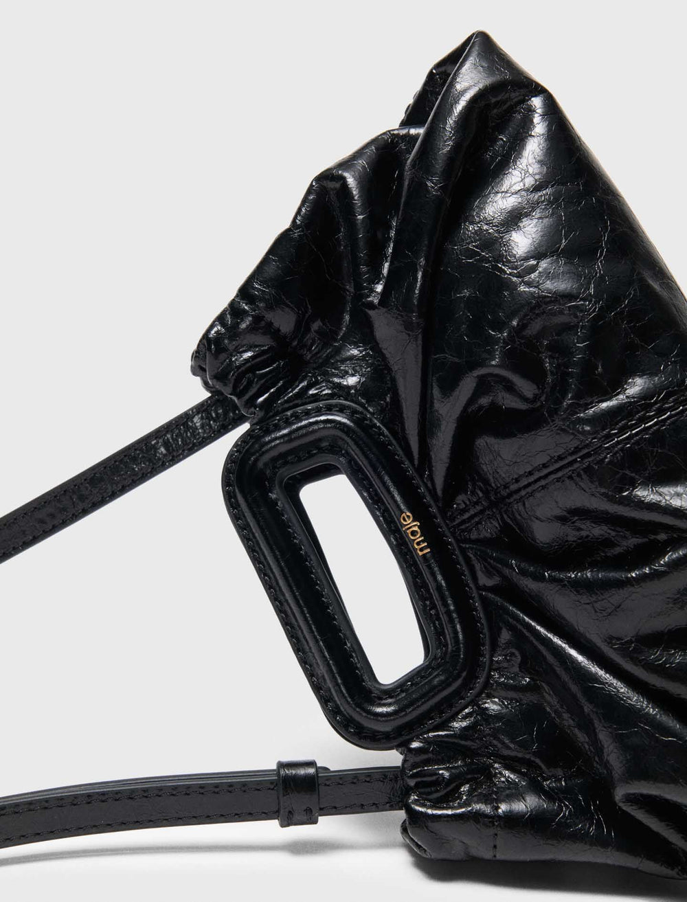 Maje Discount / Crackled leather Milpli mini Clutch