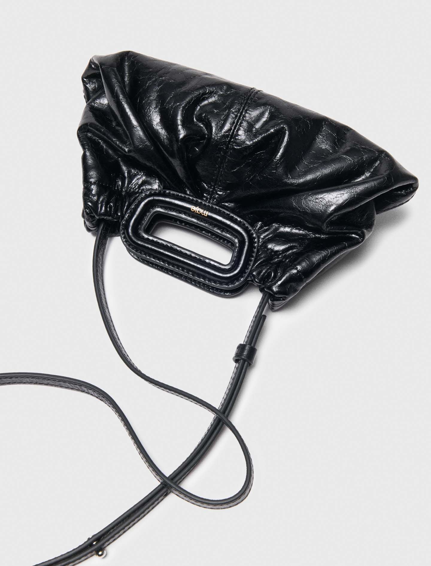 Maje Discount / Crackled leather Milpli mini Clutch