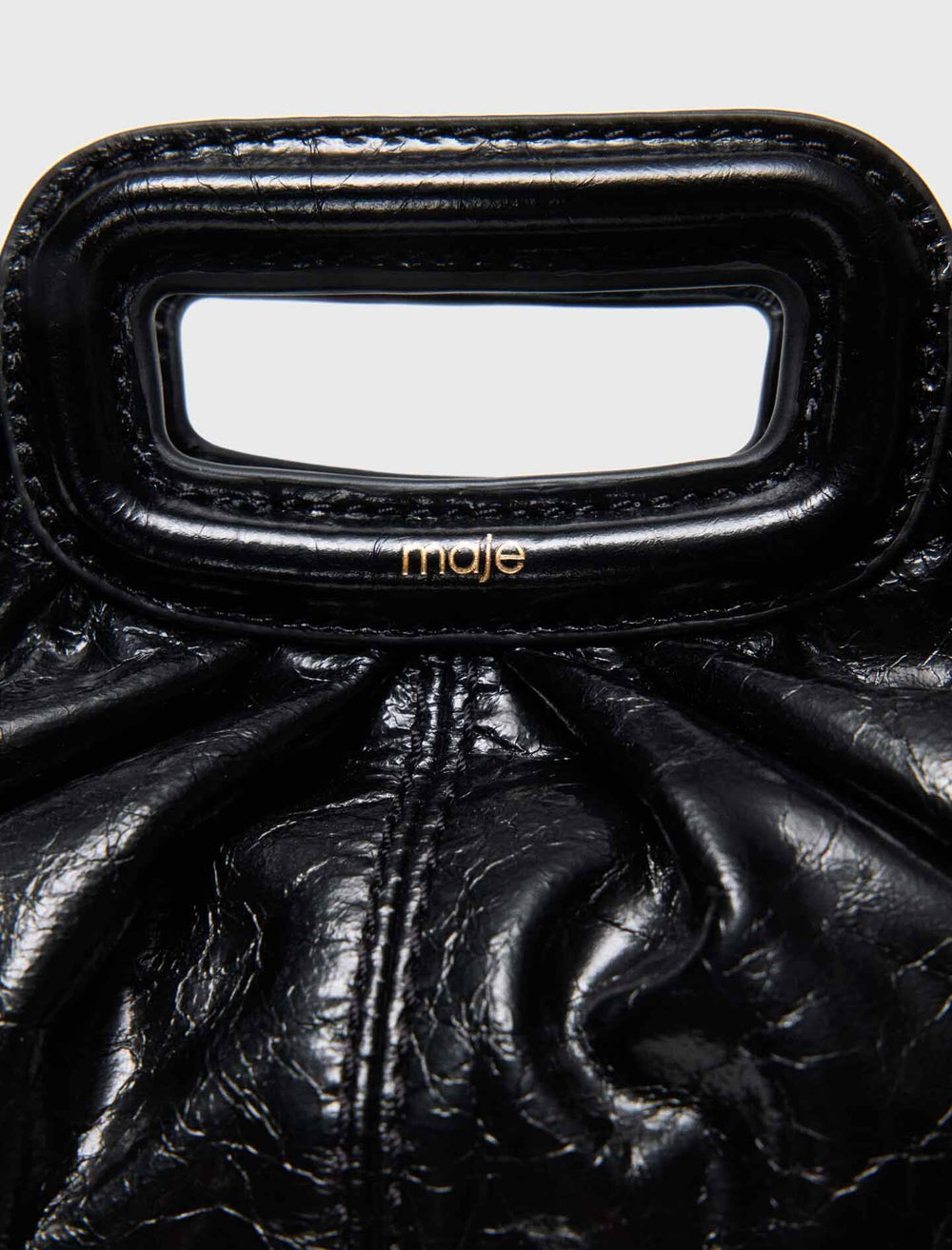Maje Discount / Crackled leather Milpli mini Clutch