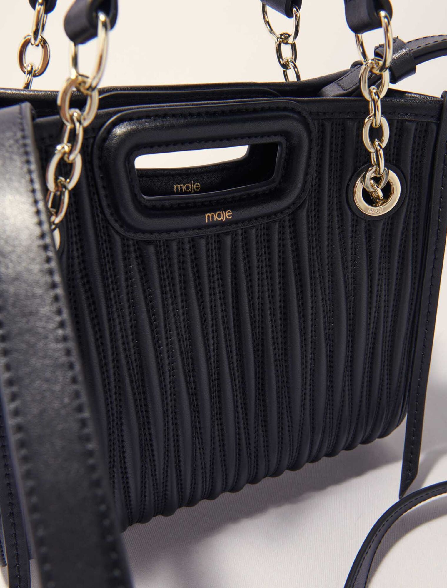 Maje Online / Mini quilted leather tote bag