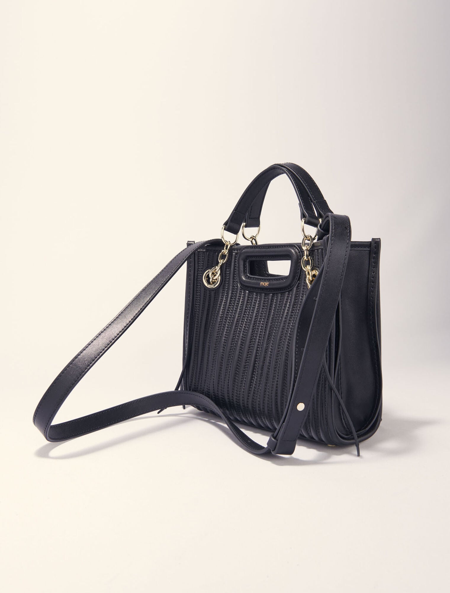 Maje Online / Mini quilted leather tote bag