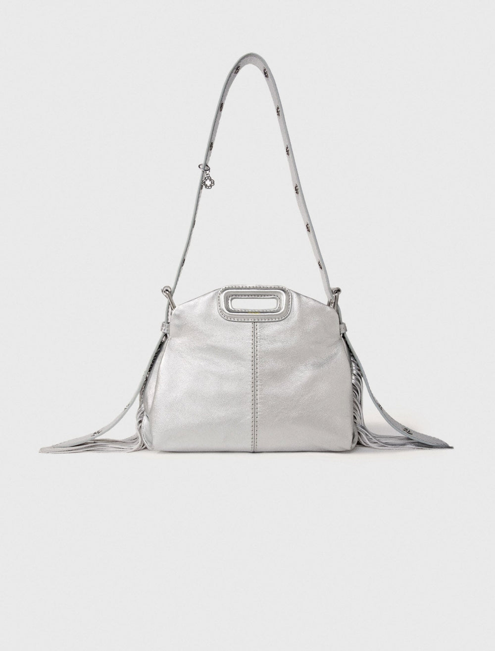Maje Sale / Metallic leather Miss M Mini bag