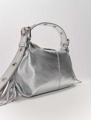 Maje Sale / Metallic leather Miss M Mini bag