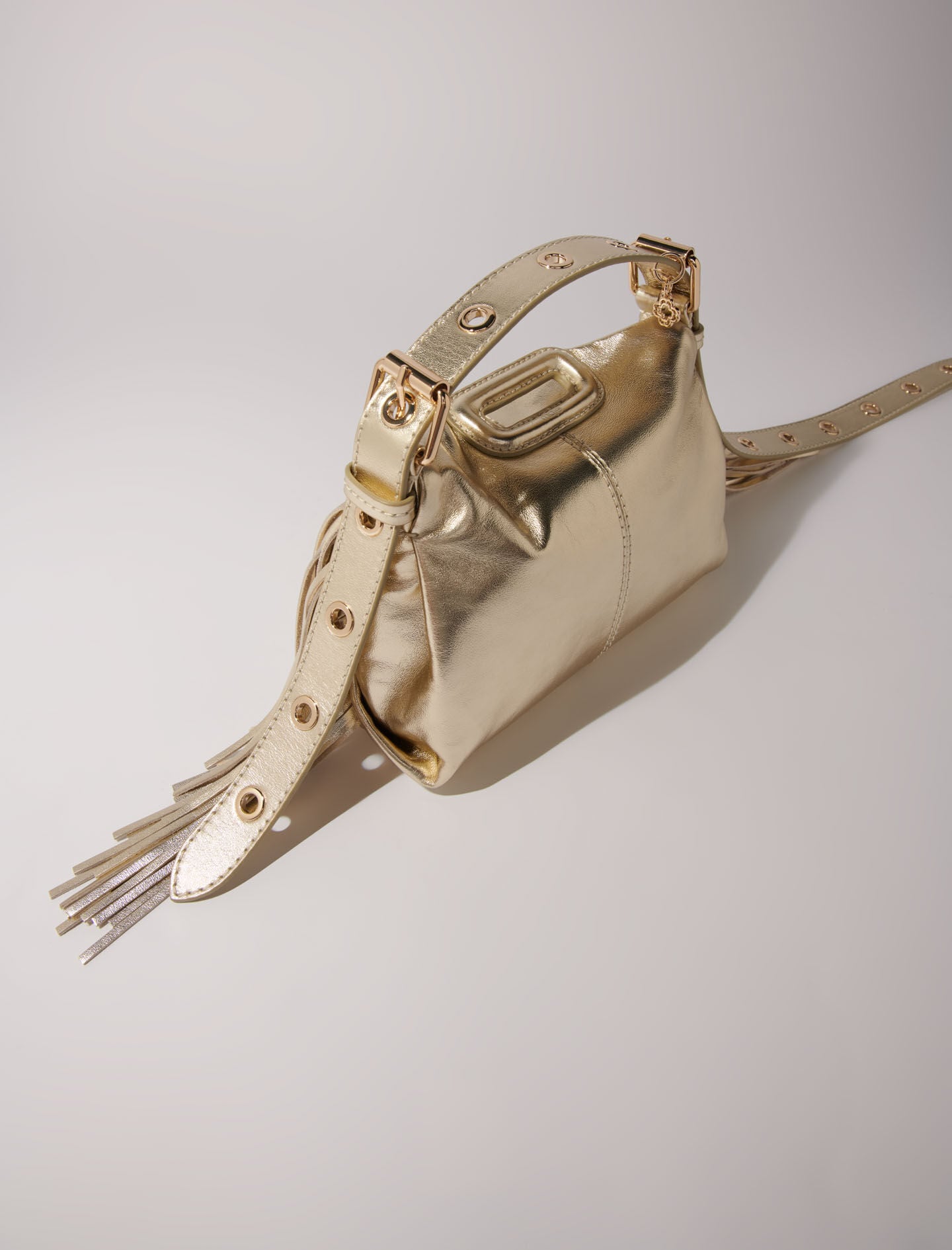 Maje On Sale / Metallic leather Miss M mini bag