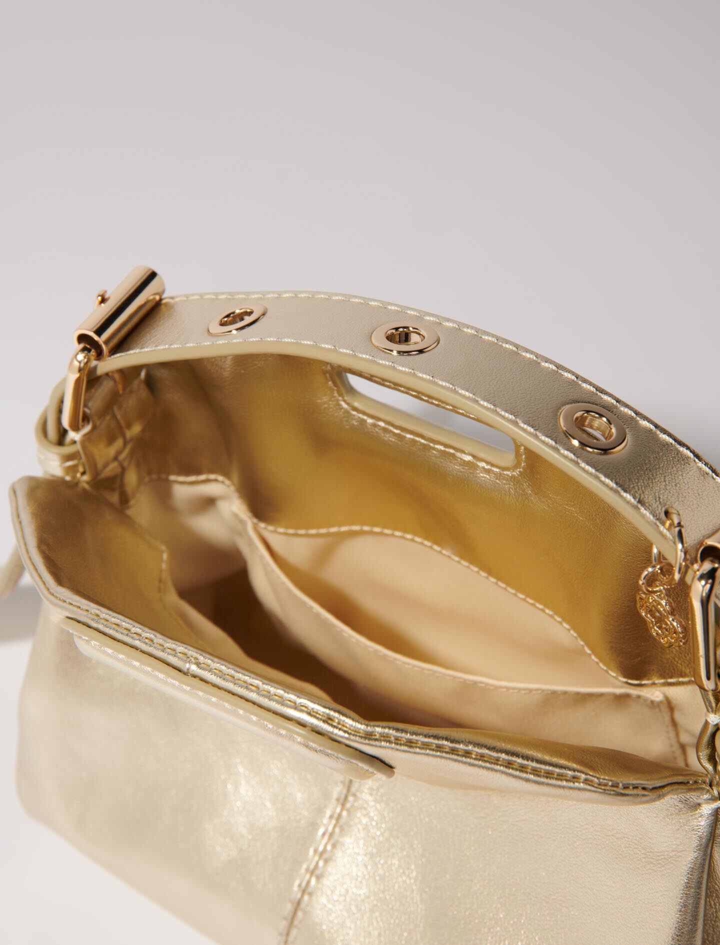Maje On Sale / Metallic leather Miss M mini bag