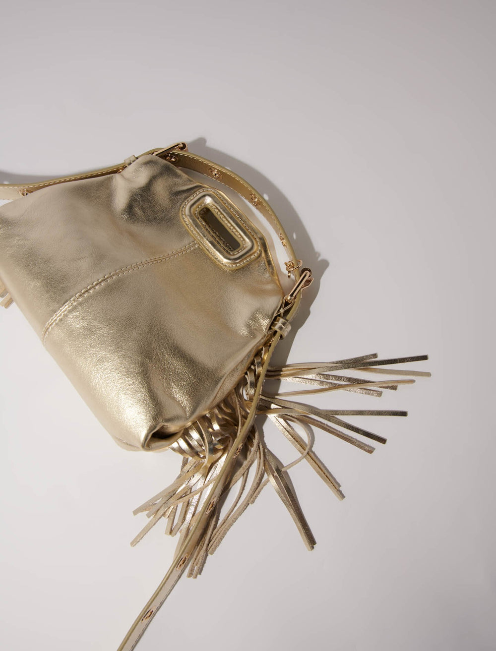 Maje On Sale / Metallic leather Miss M mini bag