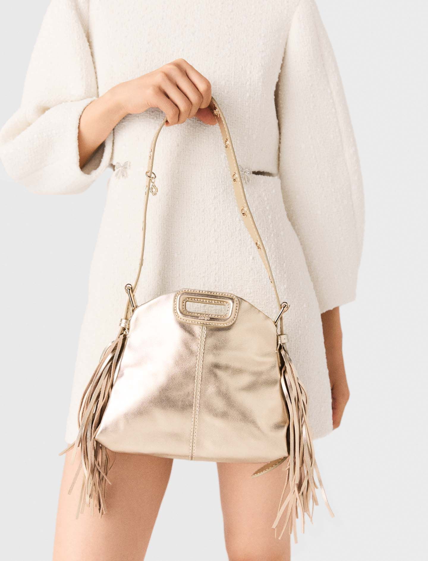 Maje On Sale / Metallic leather Miss M mini bag