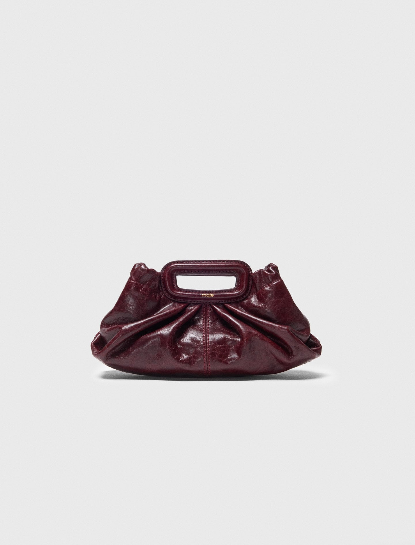 Maje Outlet / Crackled leather Milpli mini Clutch