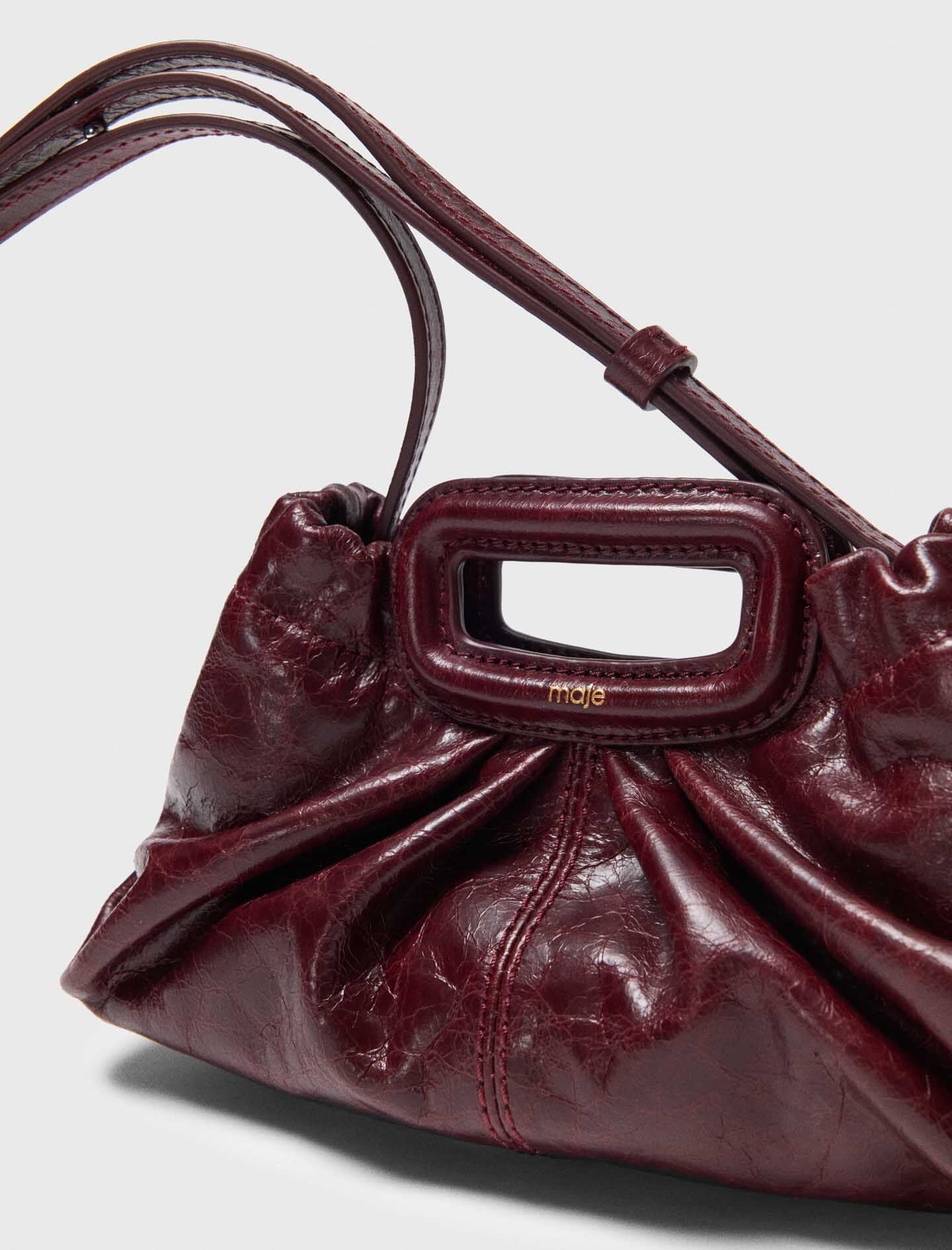 Maje Outlet / Crackled leather Milpli mini Clutch
