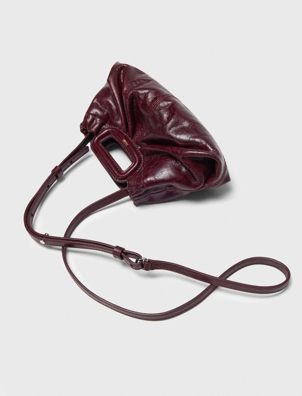 Maje Outlet / Crackled leather Milpli mini Clutch
