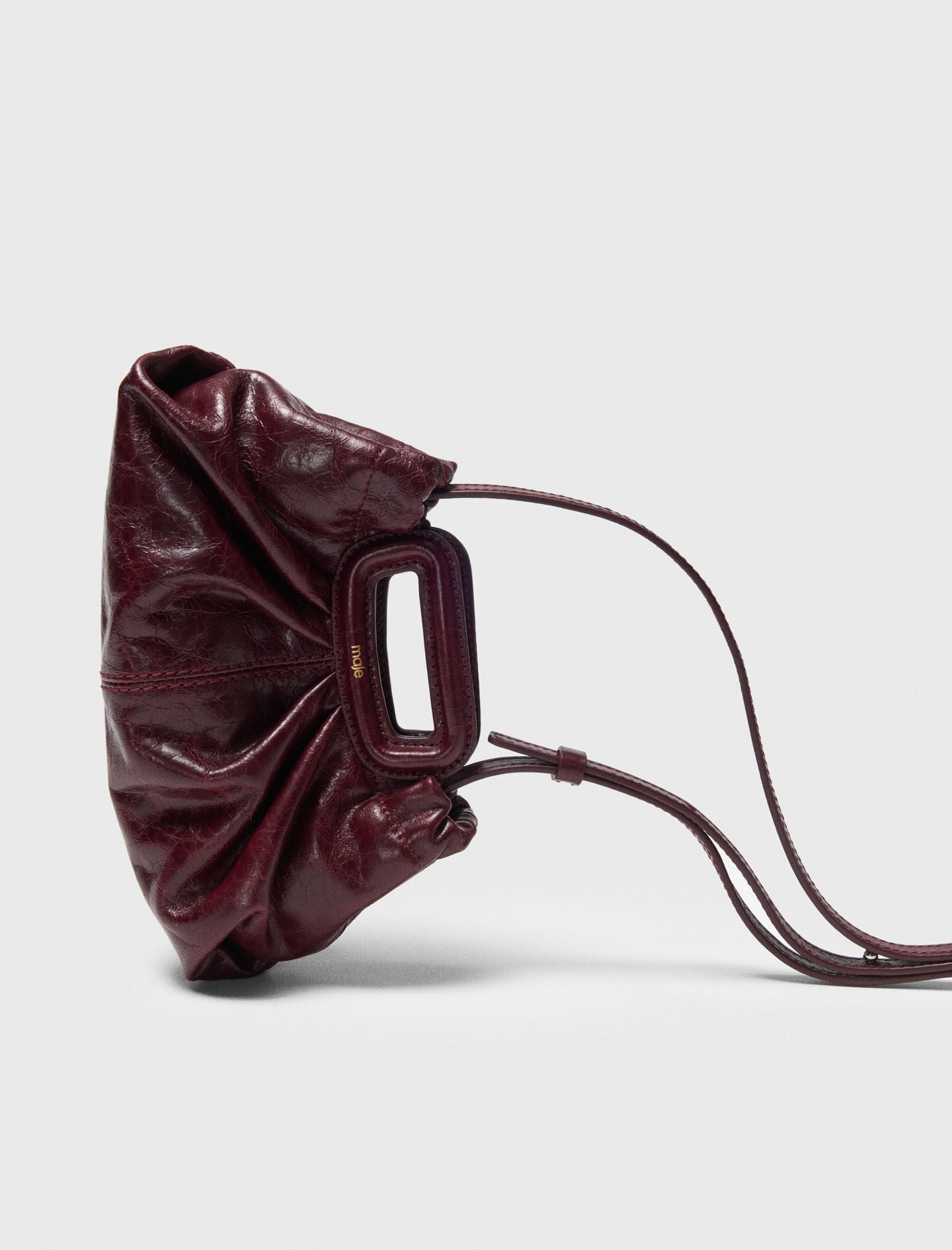 Maje Outlet / Crackled leather Milpli mini Clutch