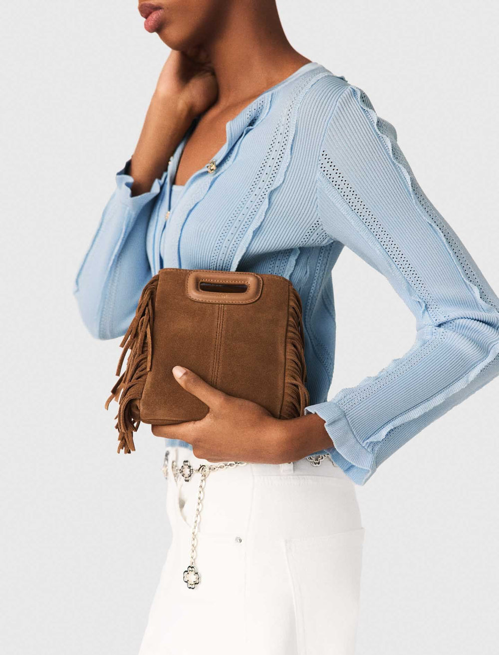 Maje New / M mini bag in suede leather