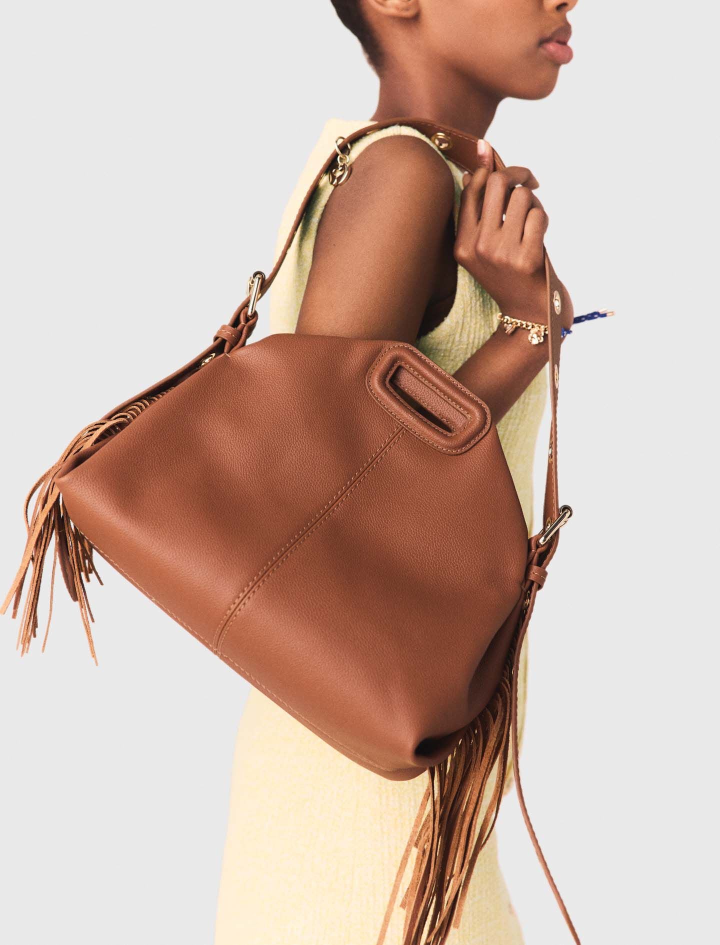 Maje Online / Grained leather Miss M bag