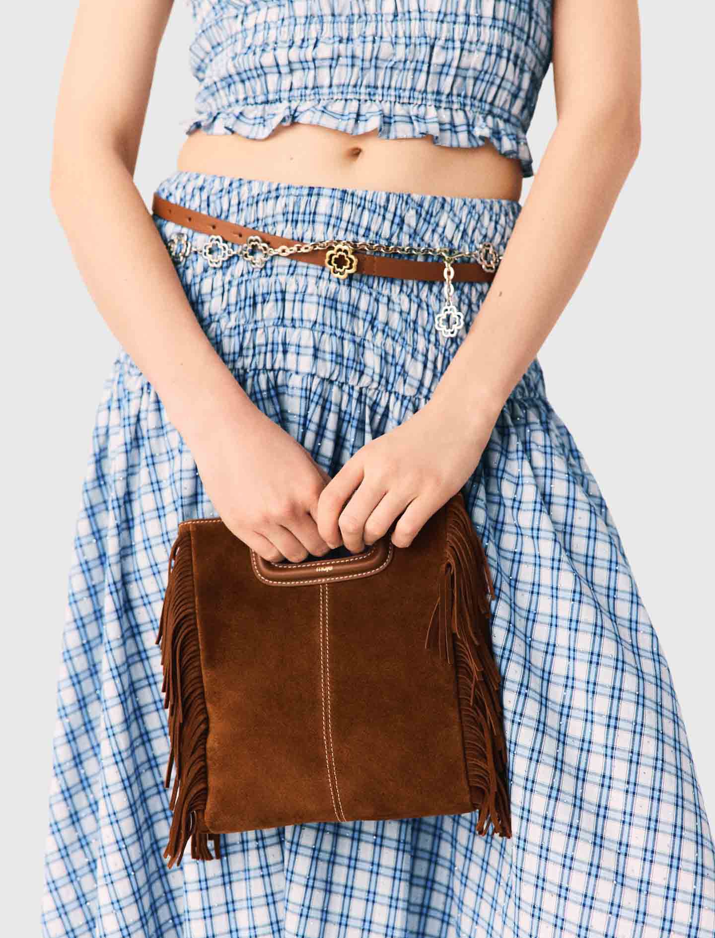 Maje Shop / Topstitched suede M bag
