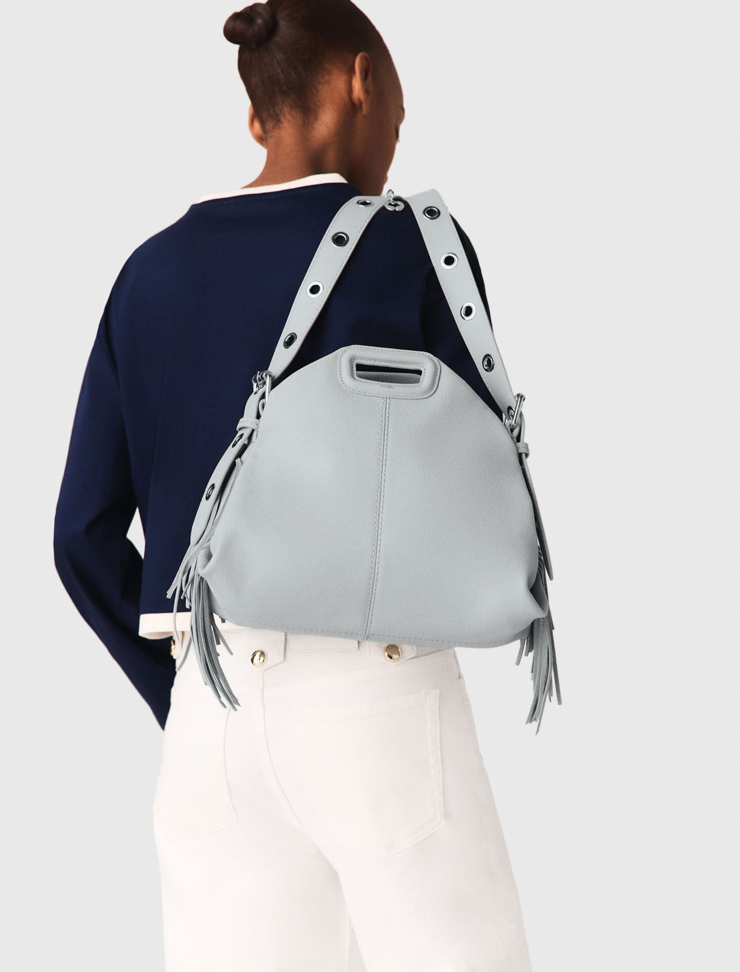 Maje Sale / Grained leather Miss M bag
