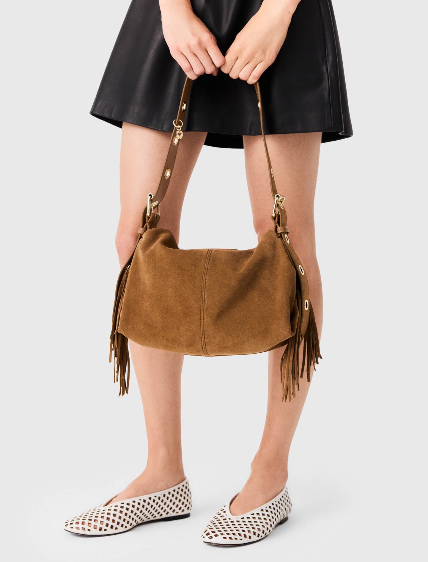 Maje Discount / Suede Miss M bag