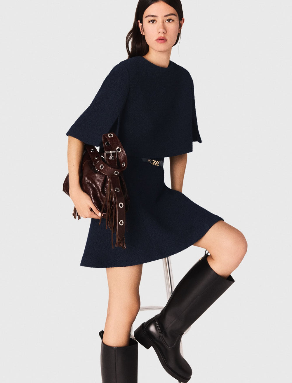 Maje Online / Crackled leather Miss M bag