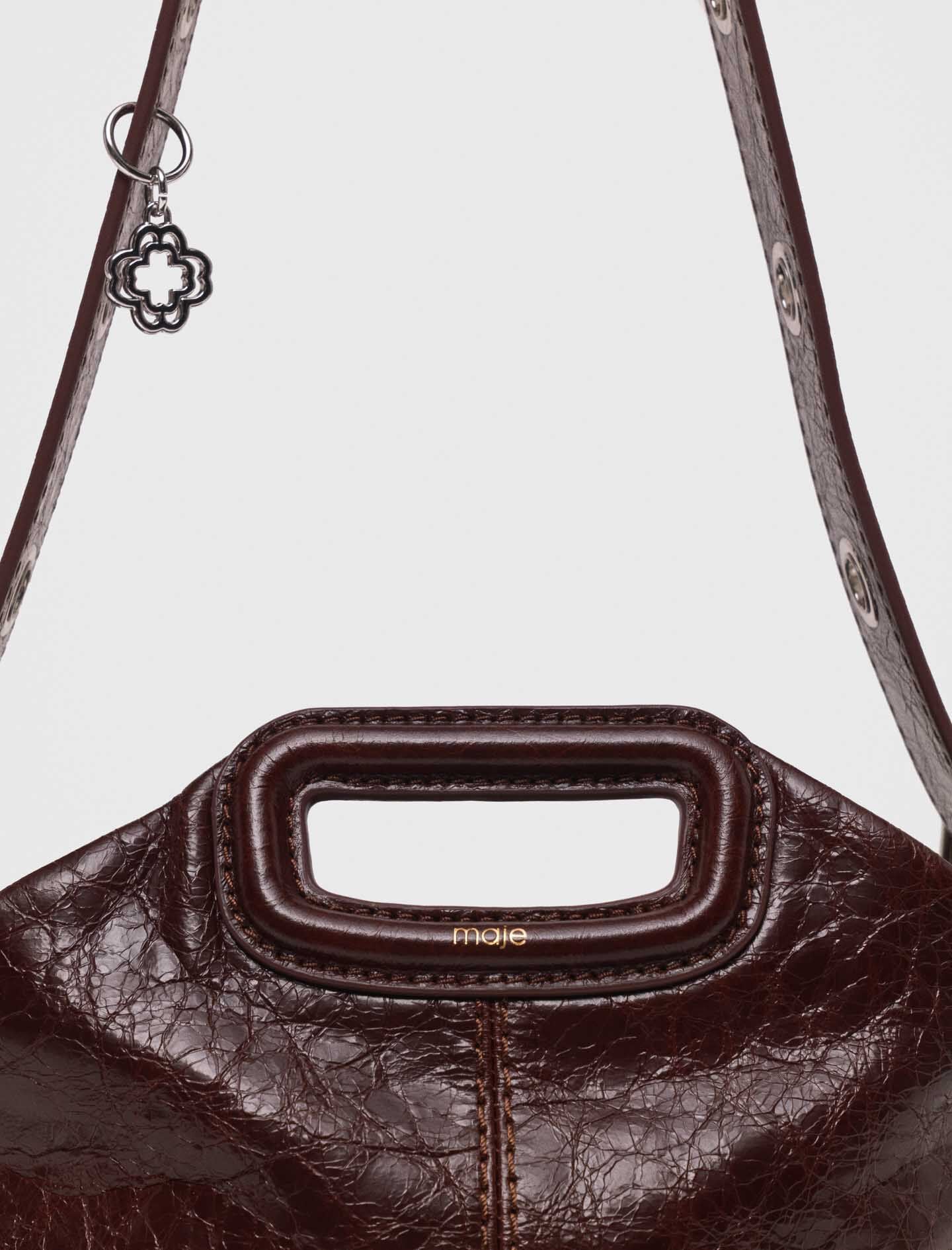 Maje Online / Crackled leather Miss M bag