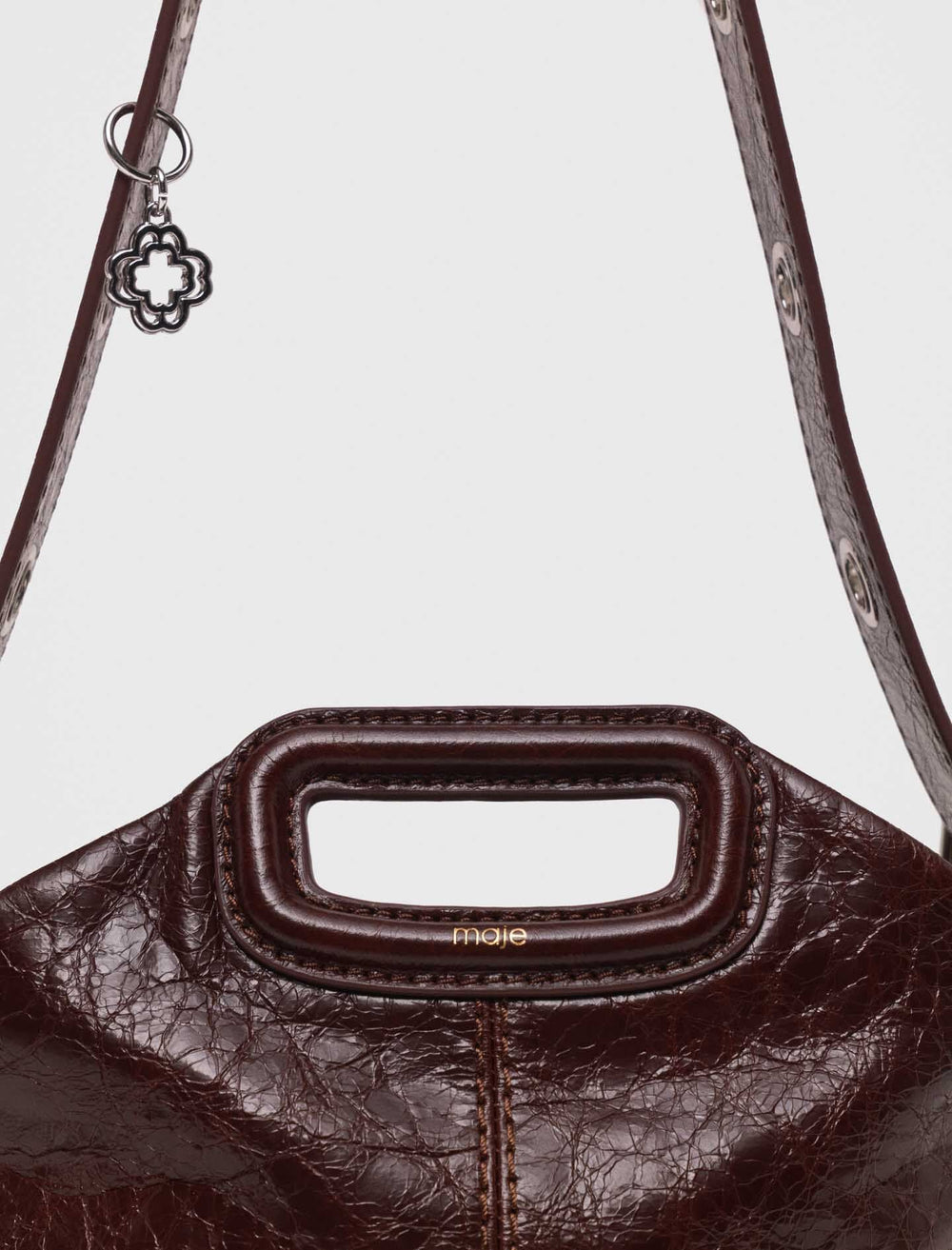 Maje Online / Crackled leather Miss M bag