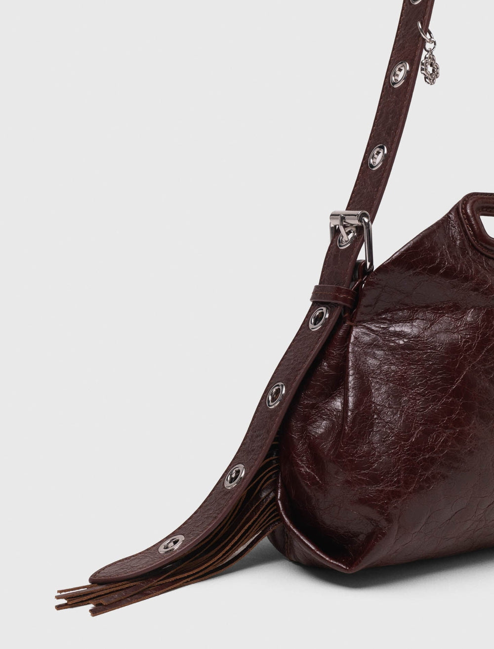 Maje Online / Crackled leather Miss M bag