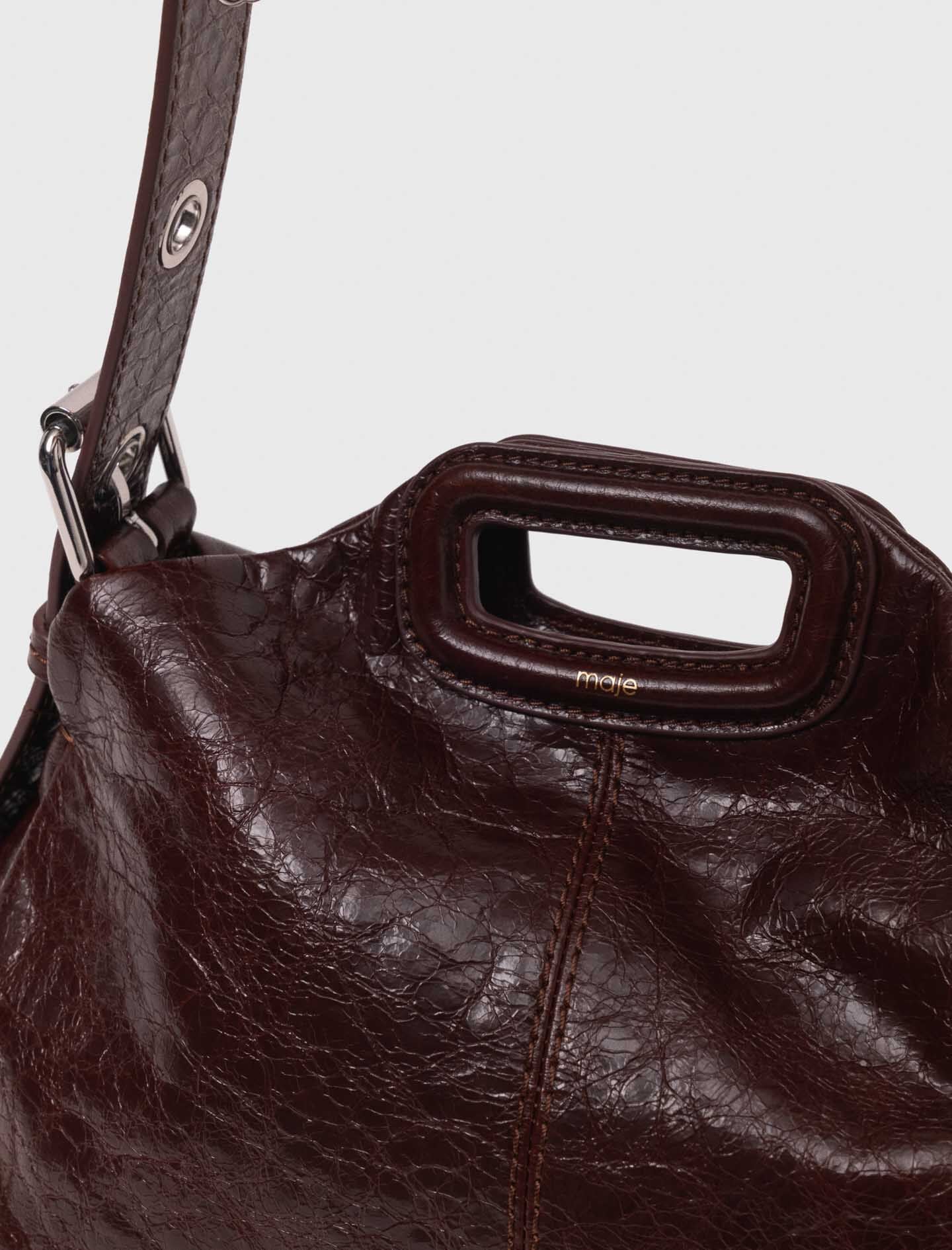 Maje Online / Crackled leather Miss M bag
