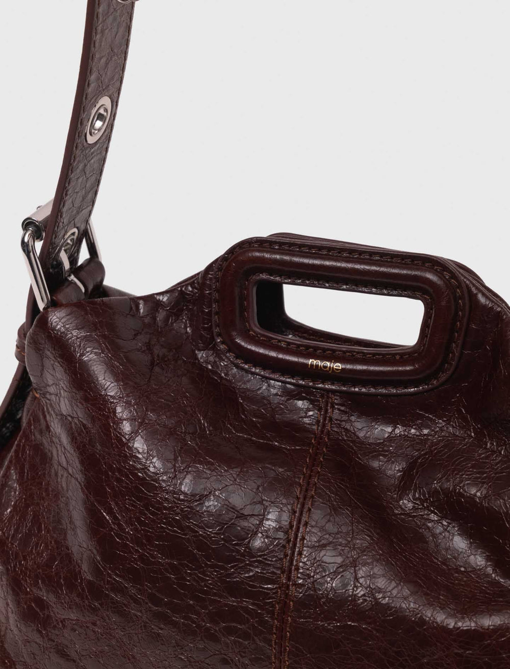 Maje Online / Crackled leather Miss M bag