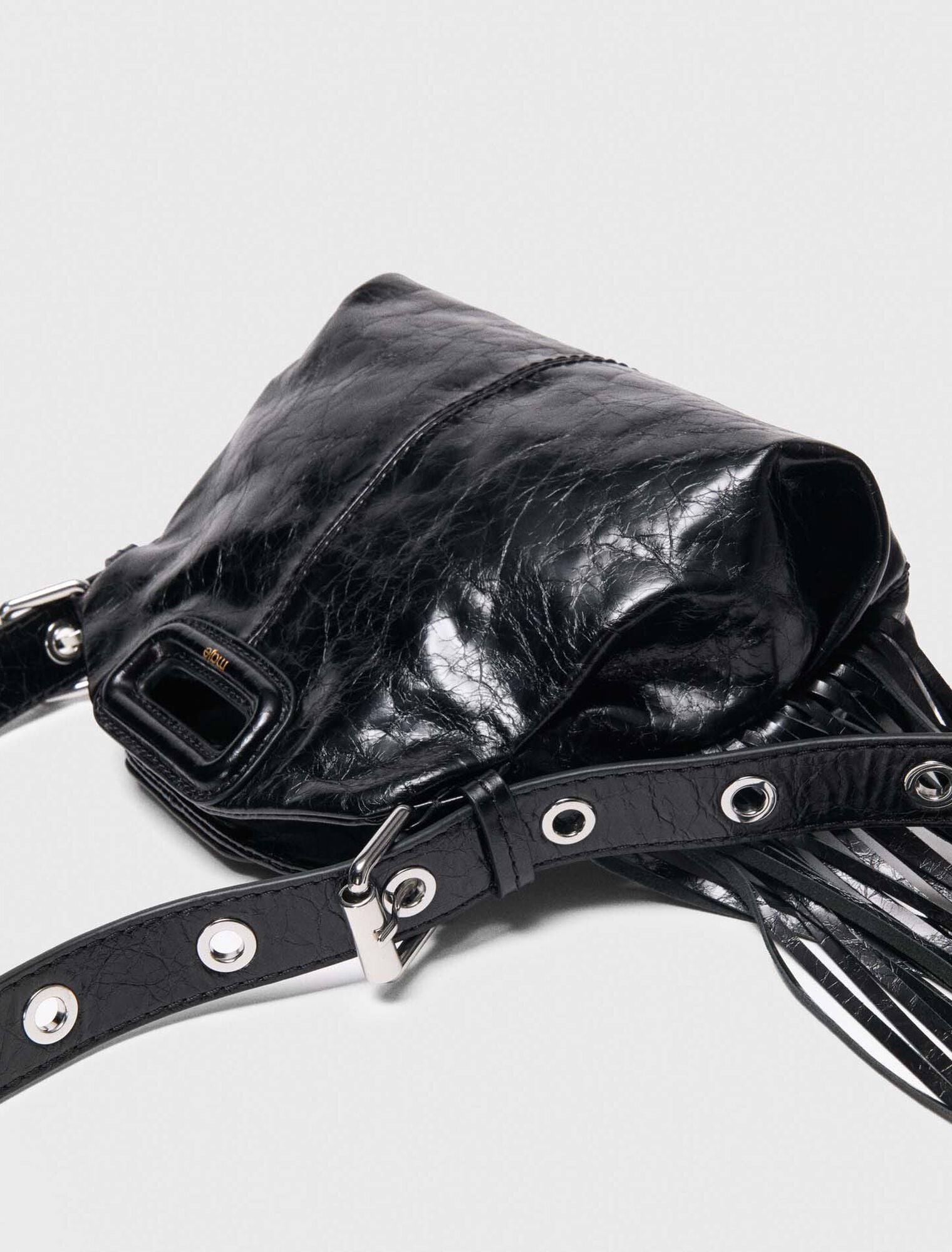 Maje Shop / Miss M mini cracked leather bag
