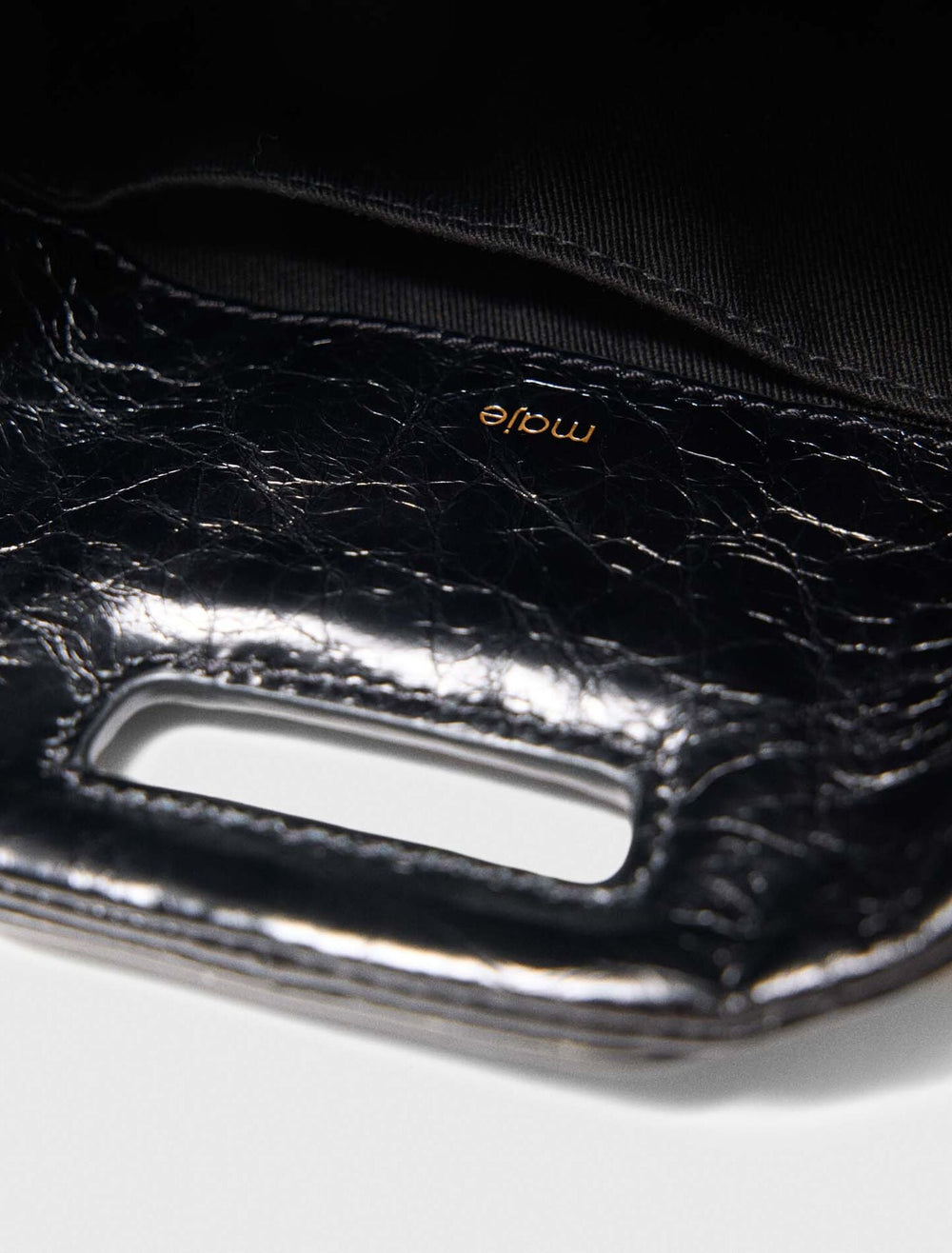 Maje Shop / Miss M mini cracked leather bag