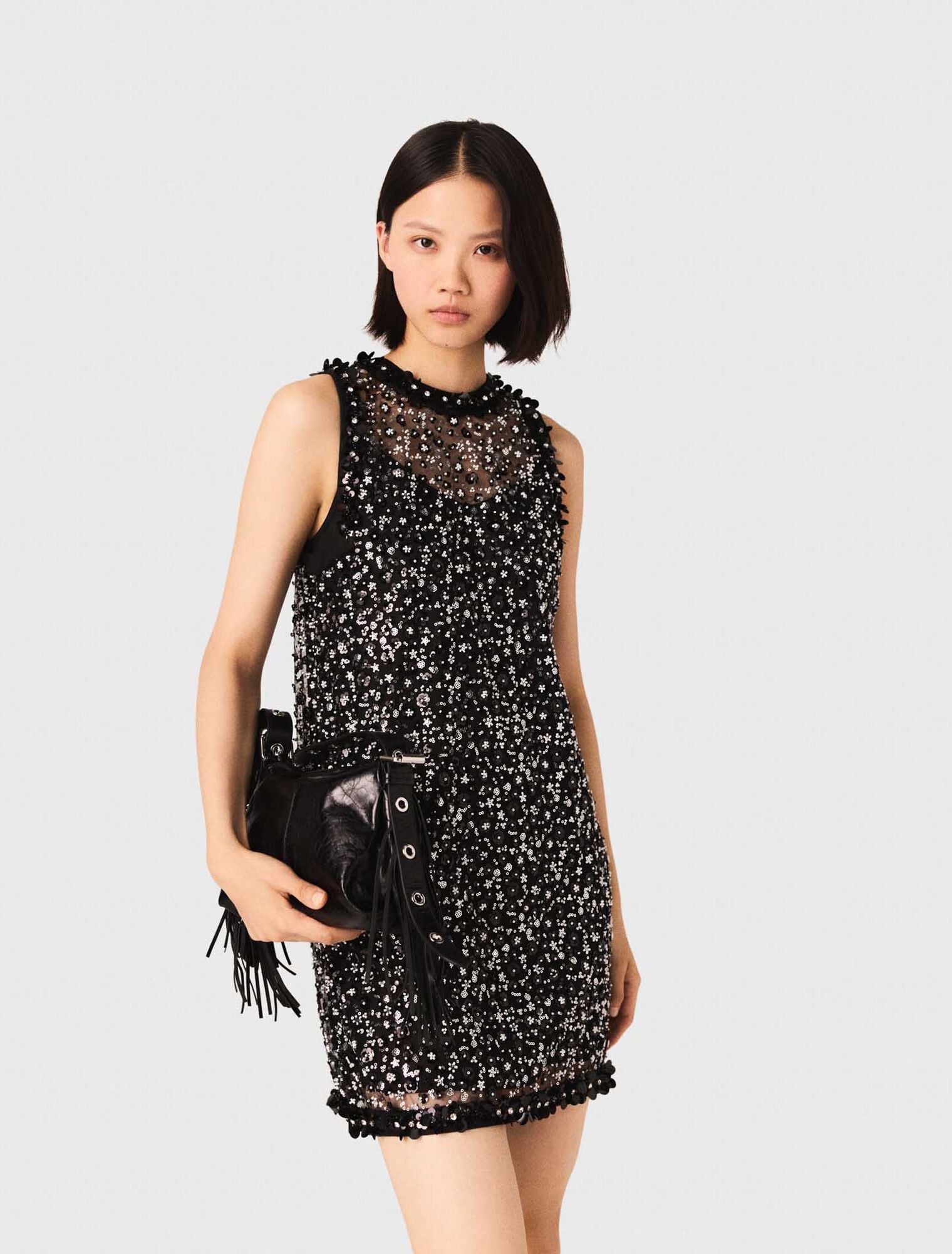 Maje Shop / Miss M mini cracked leather bag