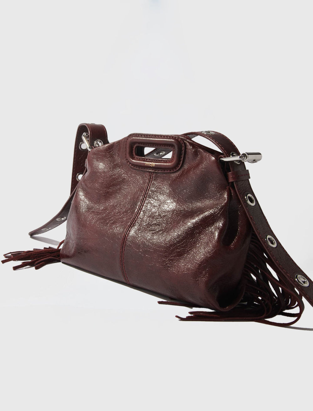 Maje Sale / Miss M mini cracked leather bag