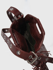 Maje Sale / Miss M mini cracked leather bag