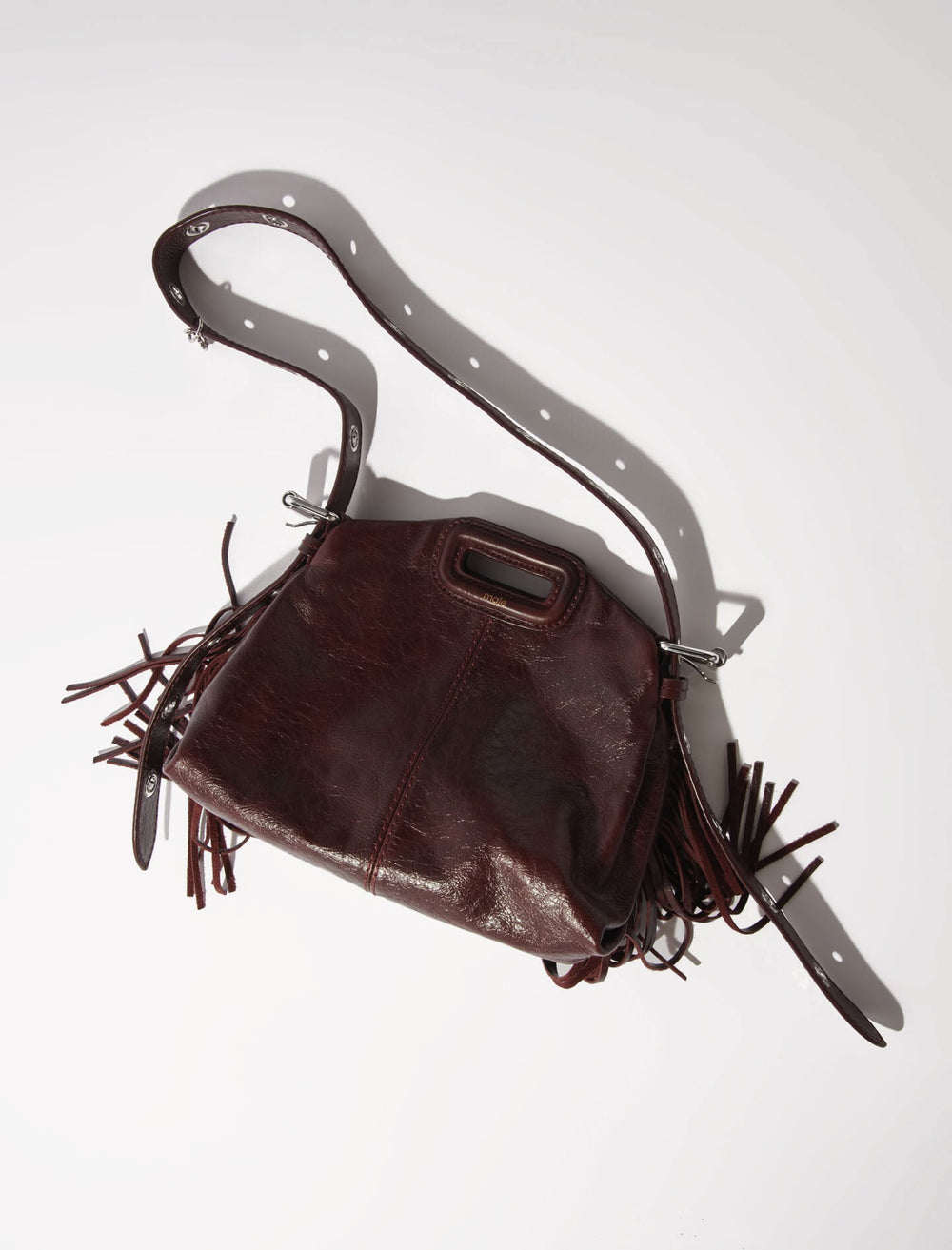 Maje Sale / Miss M mini cracked leather bag