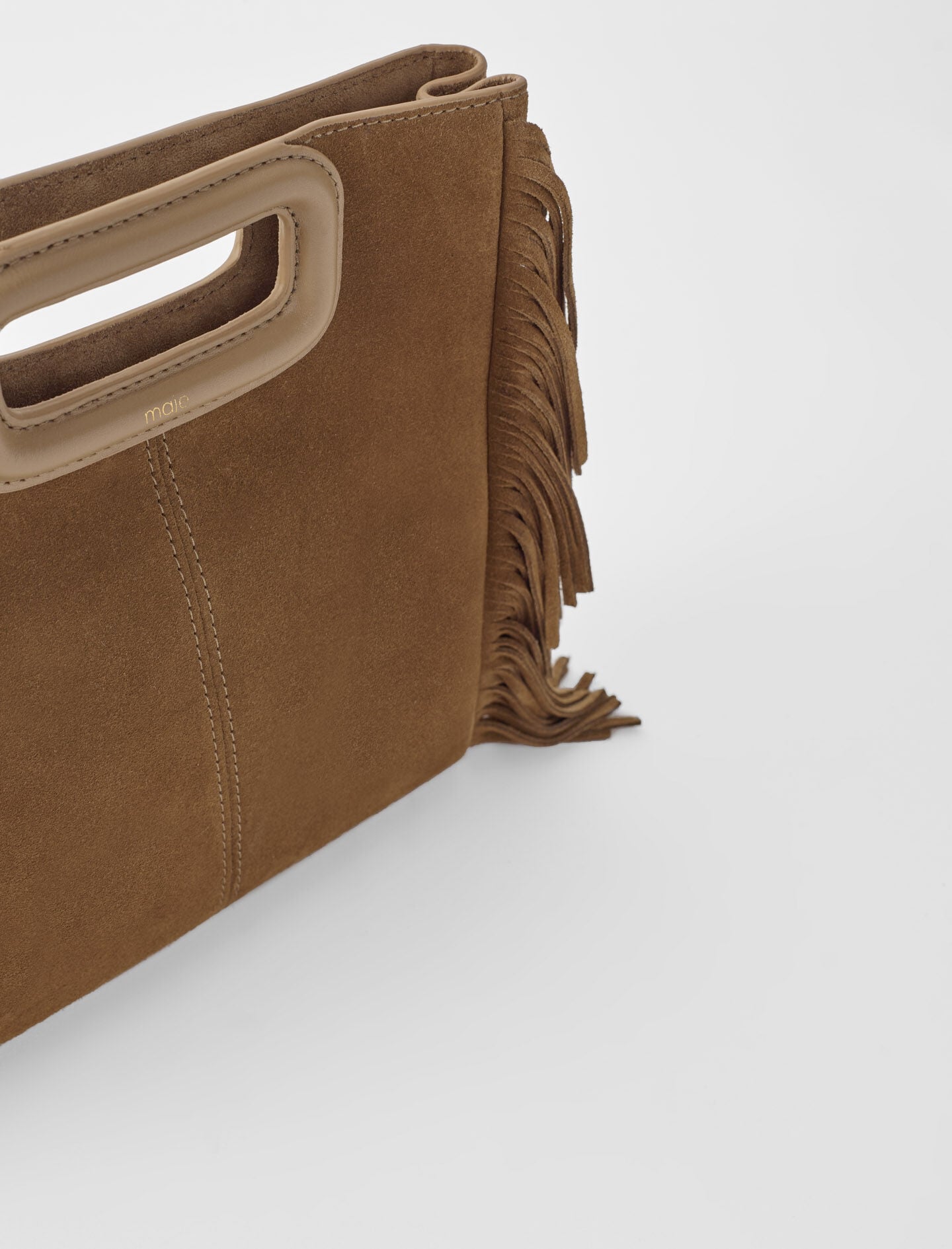 Maje Outlet / Fringed M bag in suede