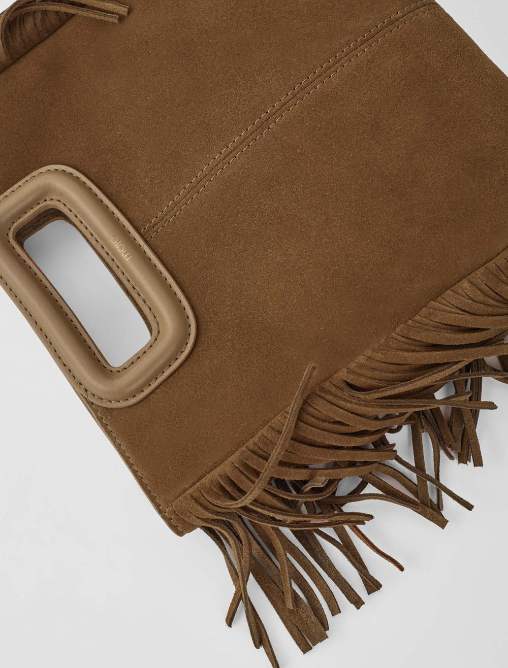 Maje Outlet / Fringed M bag in suede