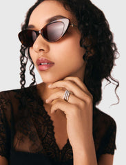 Maje New / Two-tone rhinestone ring