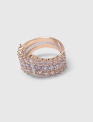 Maje New / Two-tone rhinestone ring