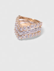 Maje New / Two-tone rhinestone ring
