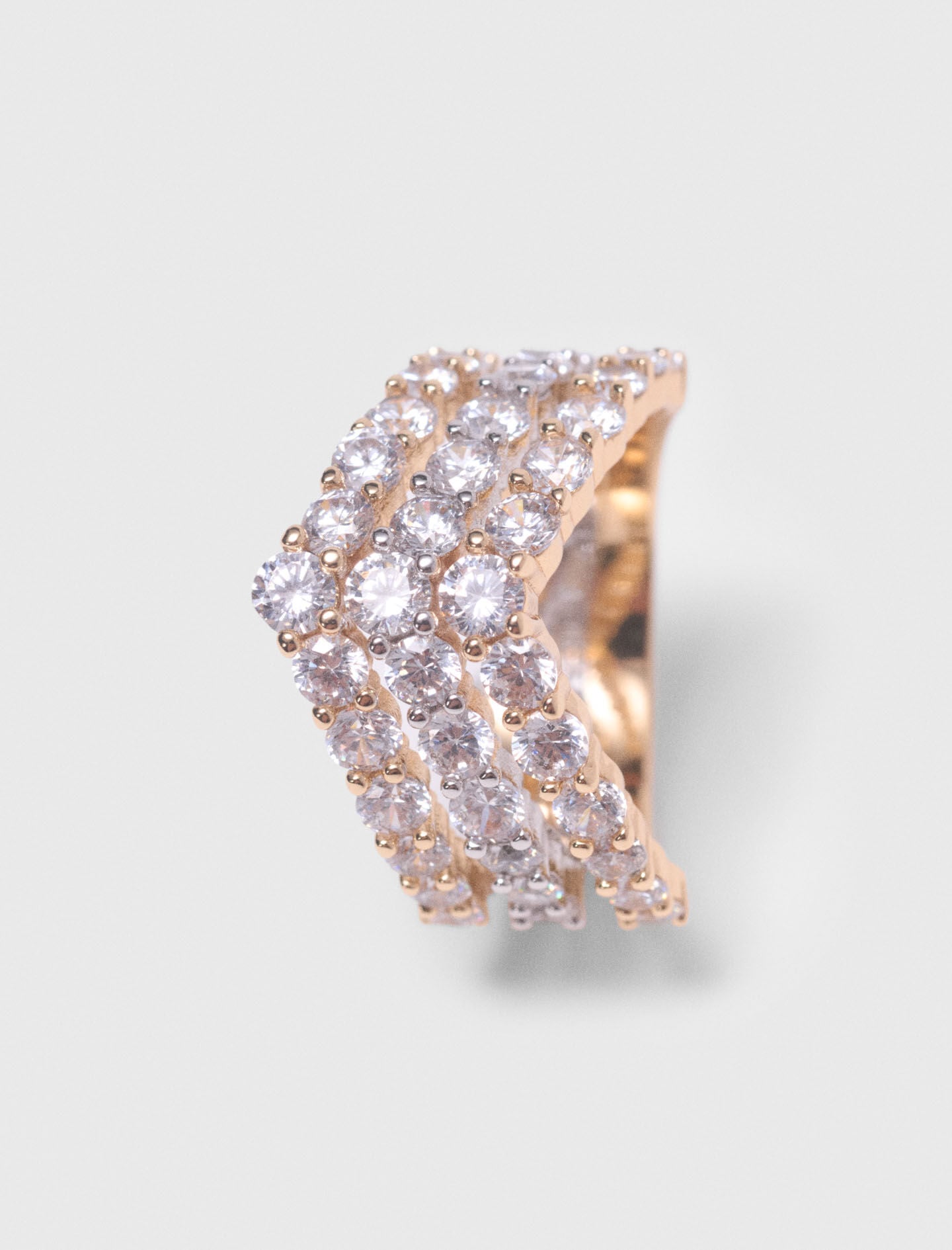 Maje New / Two-tone rhinestone ring