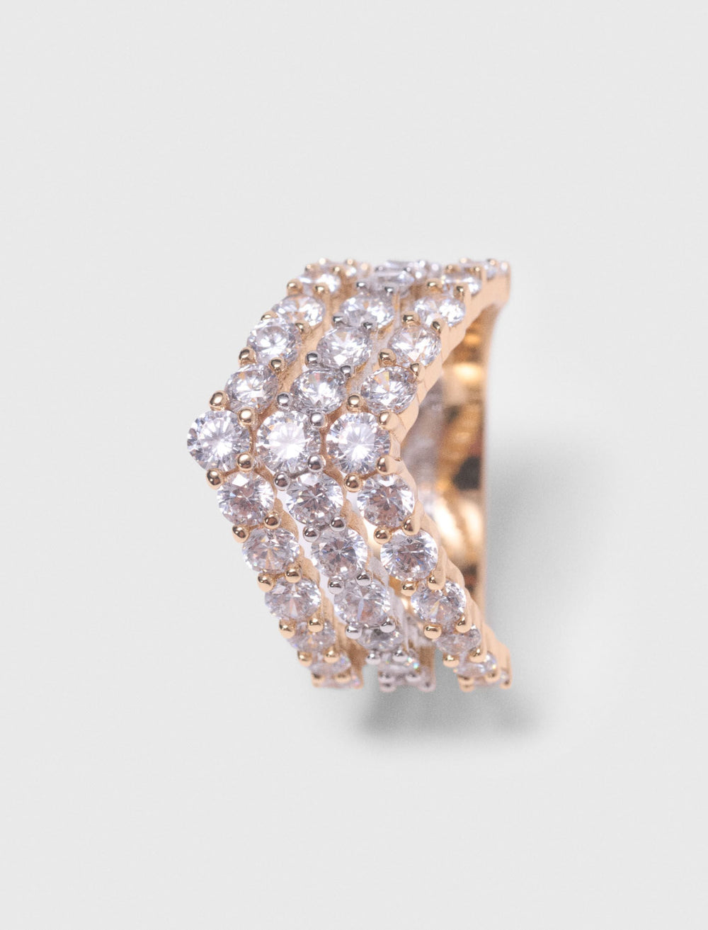 Maje New / Two-tone rhinestone ring