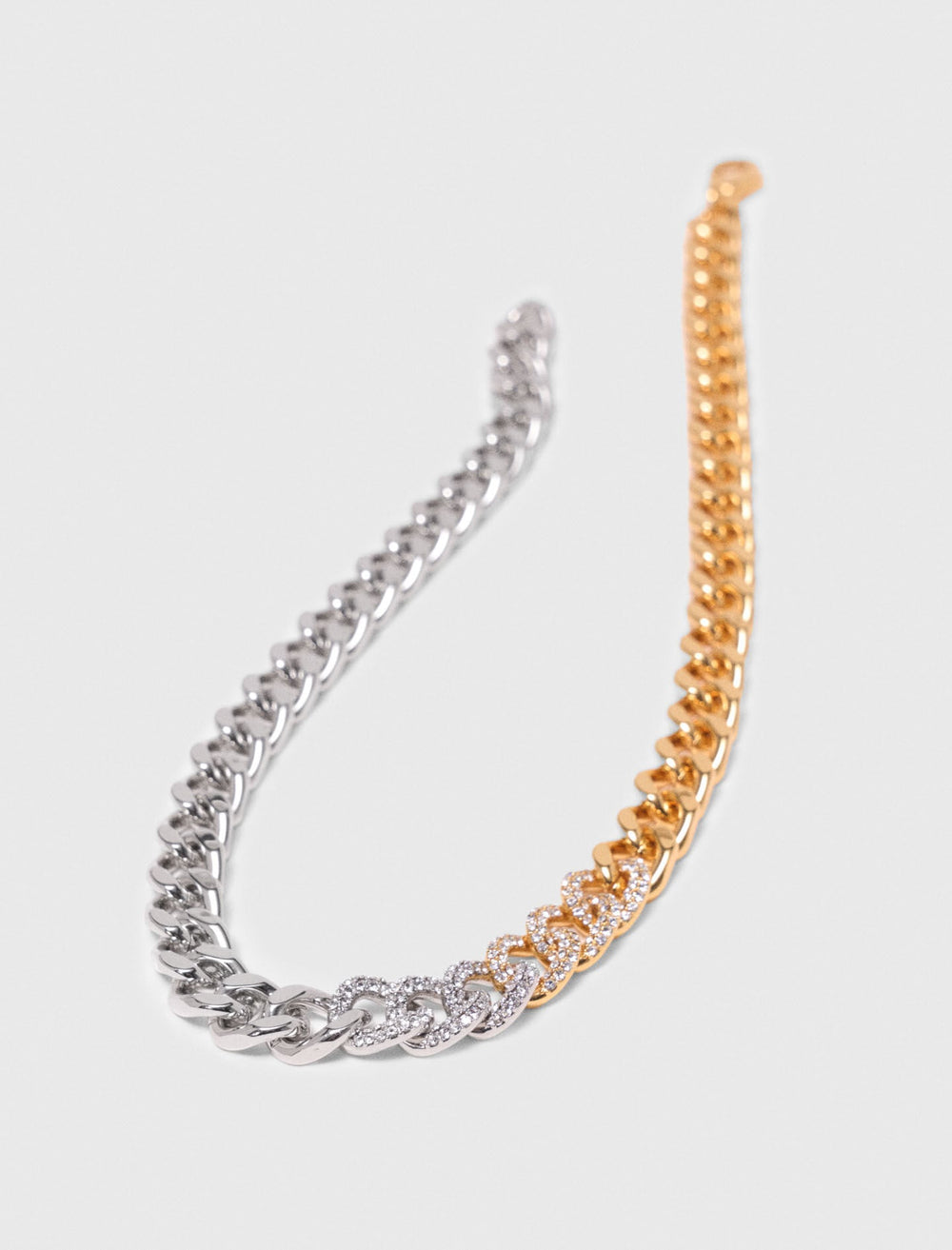 Maje Online / Two-tone rhinestone link necklace