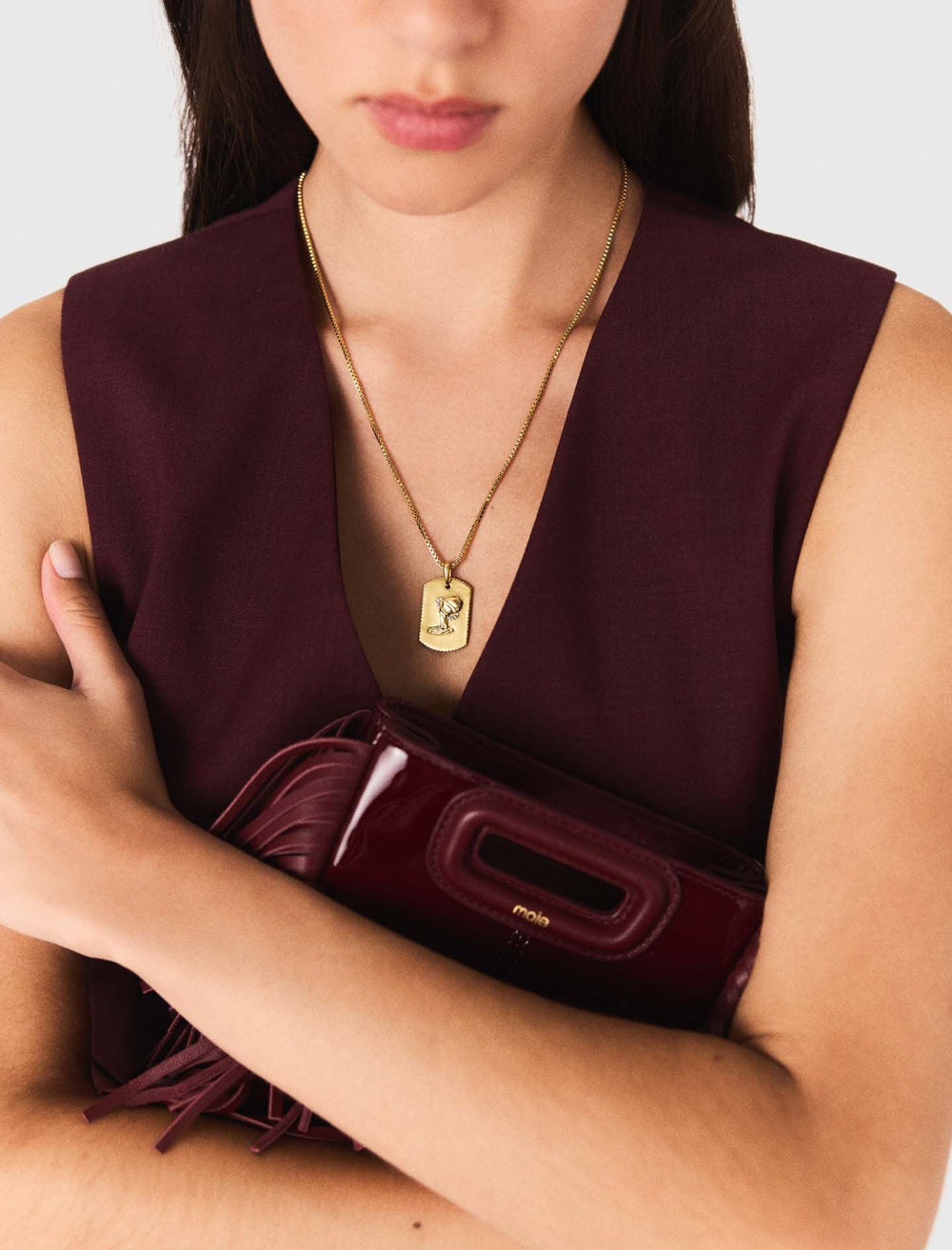 Maje Online / Zodiac sign plaque necklace