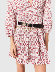 Maje Online / Leather belt with removable jewel