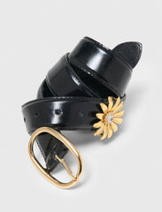 Maje Online / Leather belt with removable jewel