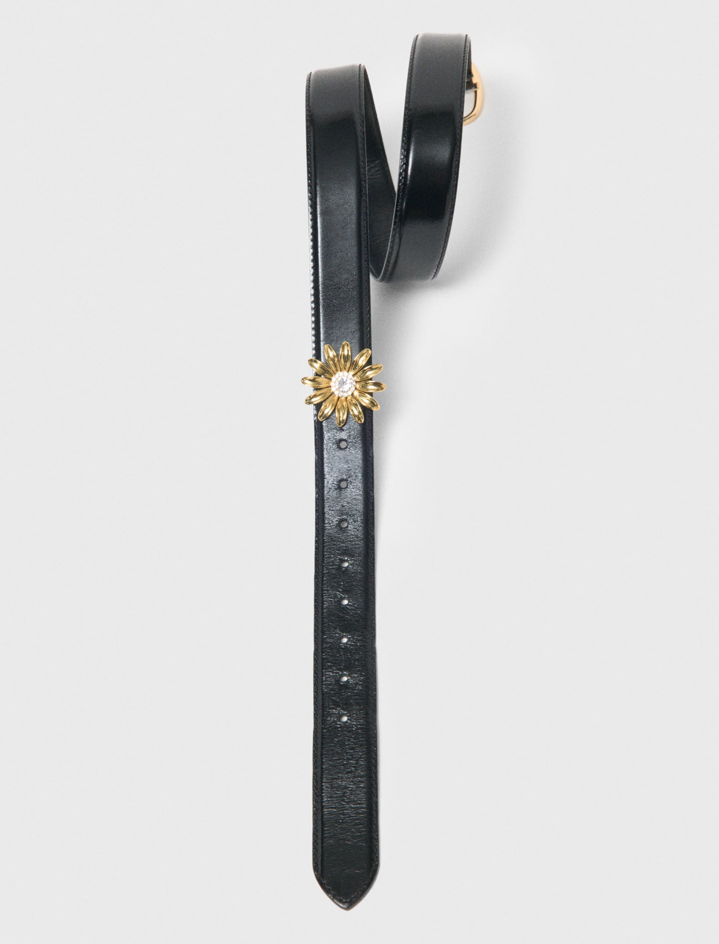 Maje Online / Leather belt with removable jewel