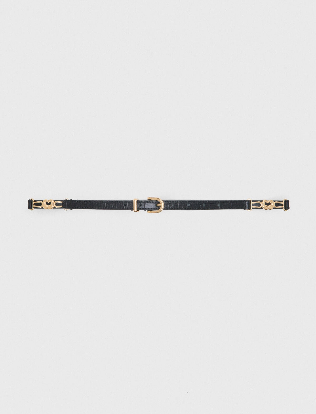 Maje Shop / Slim croc-effect leather belt