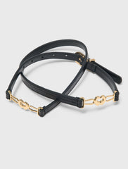 Maje Shop / Slim croc-effect leather belt