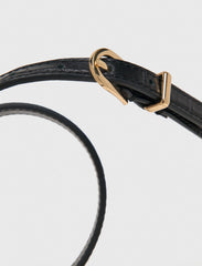 Maje Shop / Slim croc-effect leather belt